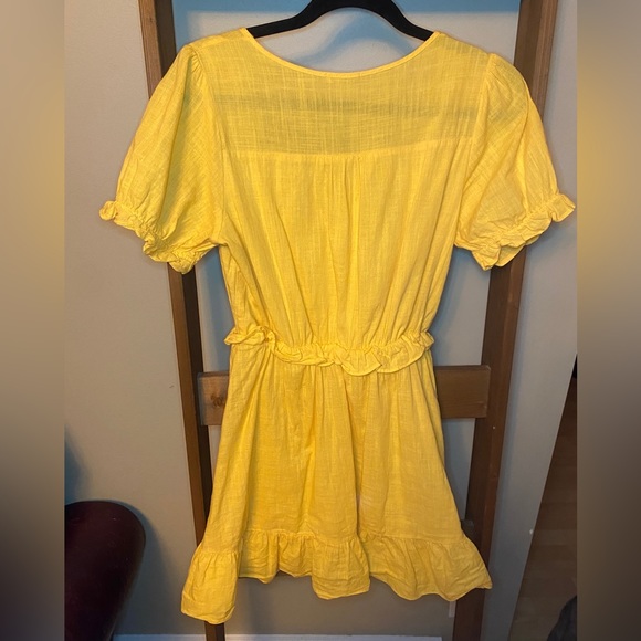 Yellow Ruffle Summer Dress - Picture 2 of 4